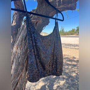 *NWOT* Express Black Sequin Tank, M ✨🖤